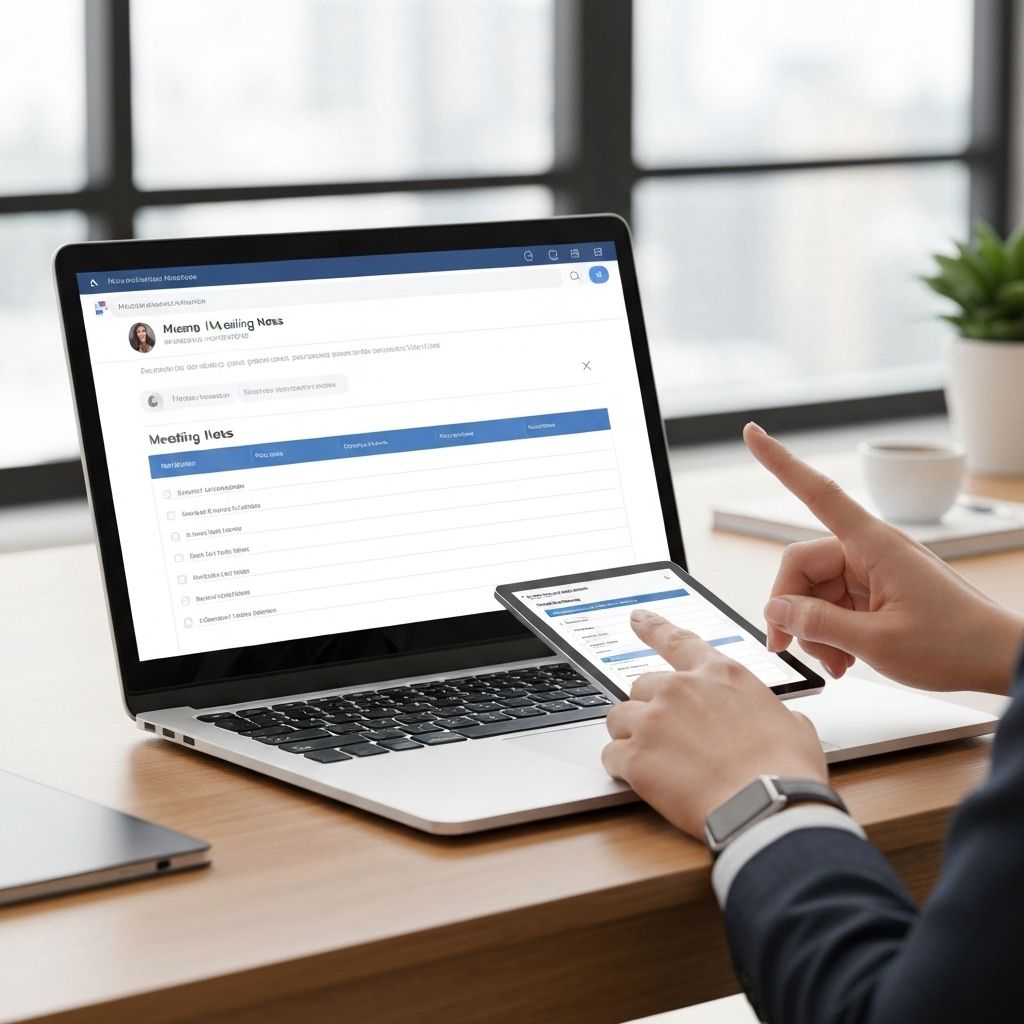 AI-powered meeting notes workflow
